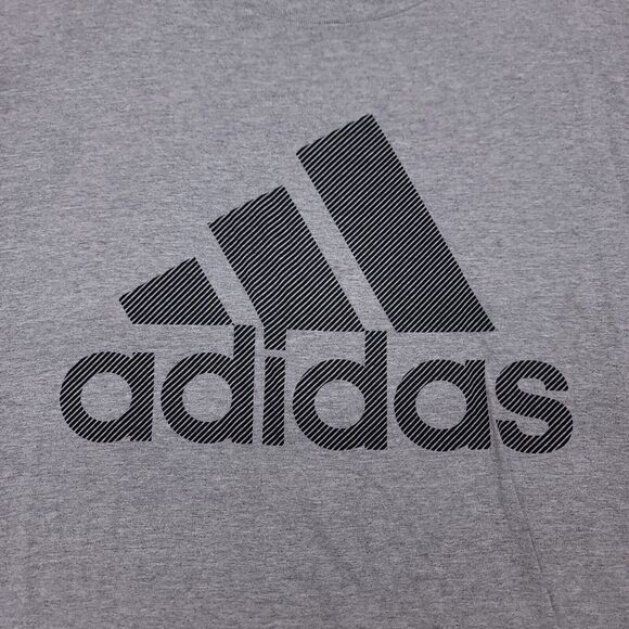 Adidas Casual Short Sleeve Graphic T-Shirt Adult Mens Size Large L Gray - Picture 3 of 9